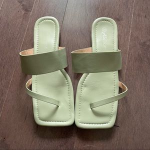 green sandals